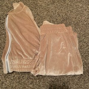 2 Piece silky velour jogger set